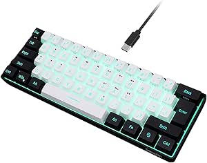 Gk61 RGB White mechanical keyboard (ps(Xbox(pc White gaming keyboard